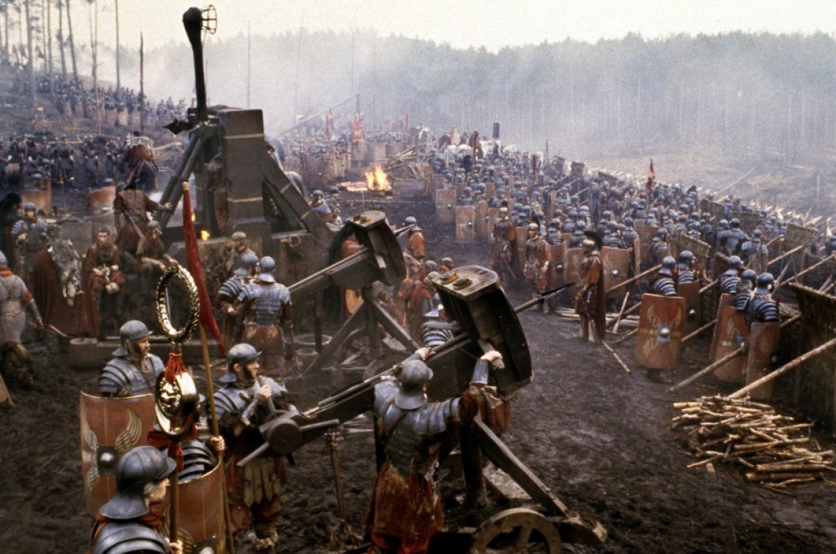 Opening battle scene of Gladiator, at Bourne Wood