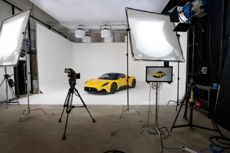Studio behind the scenes car photoshoot at River Wey Studios
